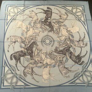 Hermes silk scarf.  "Le Ronde des Jockeys"